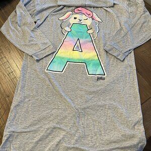 Justice Girls Hooded "A" Initial Nightgown